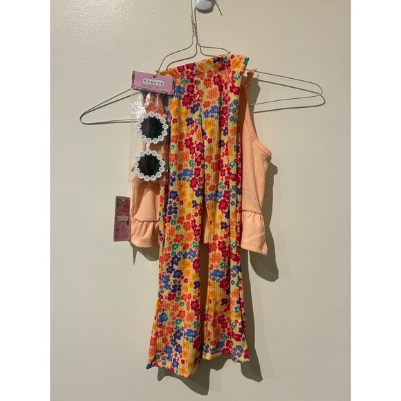 NWT Btween Orange Retro Outfit - Tank & Bell-Bottom Pants - Girl's 5 - Picture 3 of 4